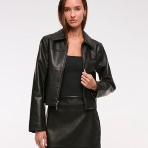 A&F Scarlett Vegan Leather Mini Skort